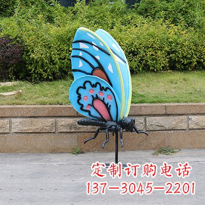 湖南蓝色大号蝴蝶雕塑