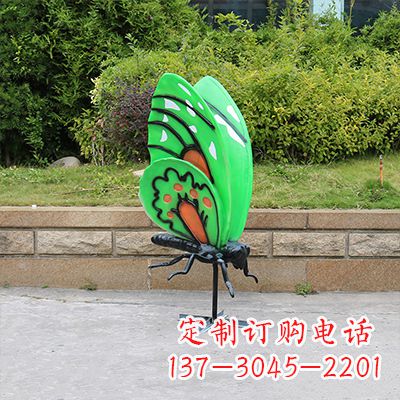 湖南大号蓝色蝴蝶定制雕塑