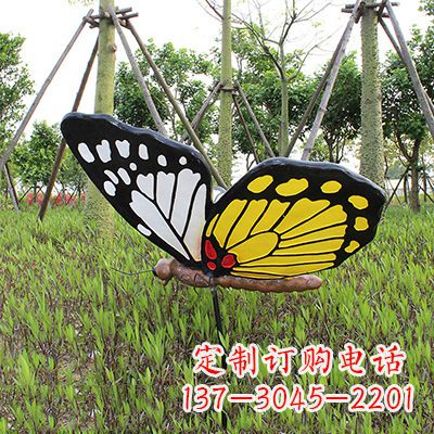 湖南 黄白黑款蝴蝶雕塑