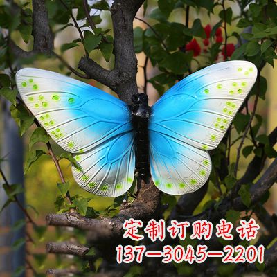 湖南仿真蝴蝶_蓝白色款40x42x13