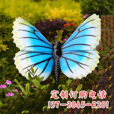湖南蓝白蝴蝶镶嵌雕塑