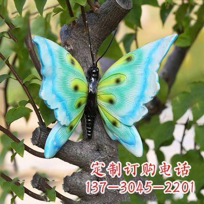 湖南仿真蝴蝶_小号湖蓝色17x17x10