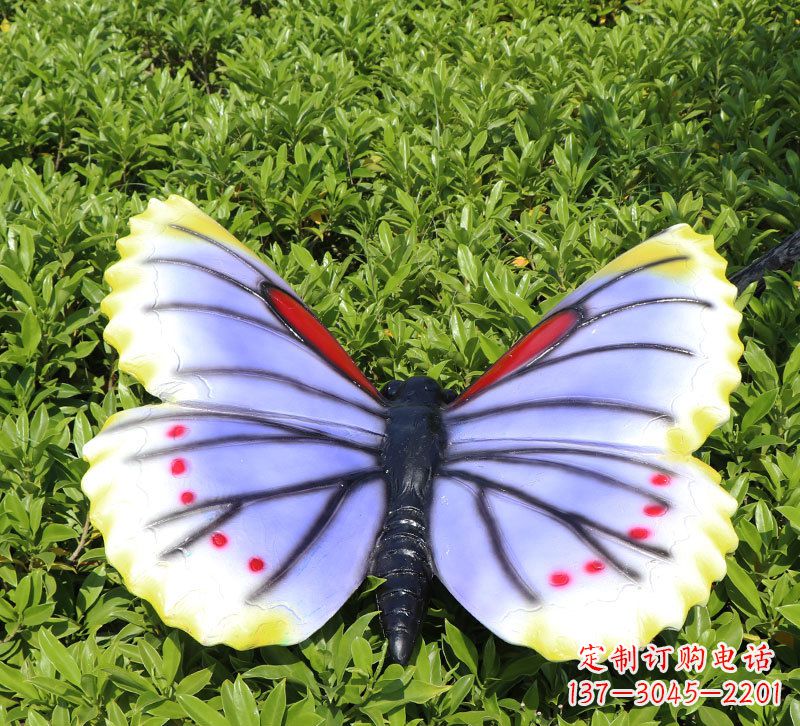 湖南仿真蝴蝶园林草地绘动物雕塑