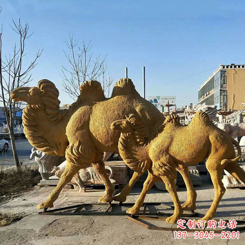 湖南精美玻璃钢骆驼雕塑