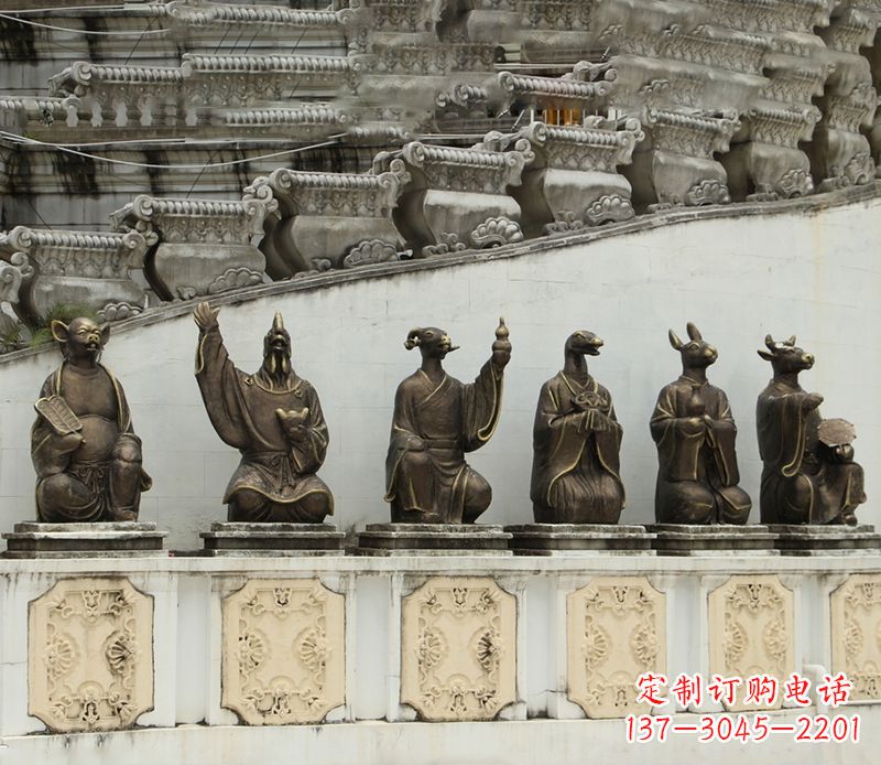 湖南十二生肖铜雕塑定制