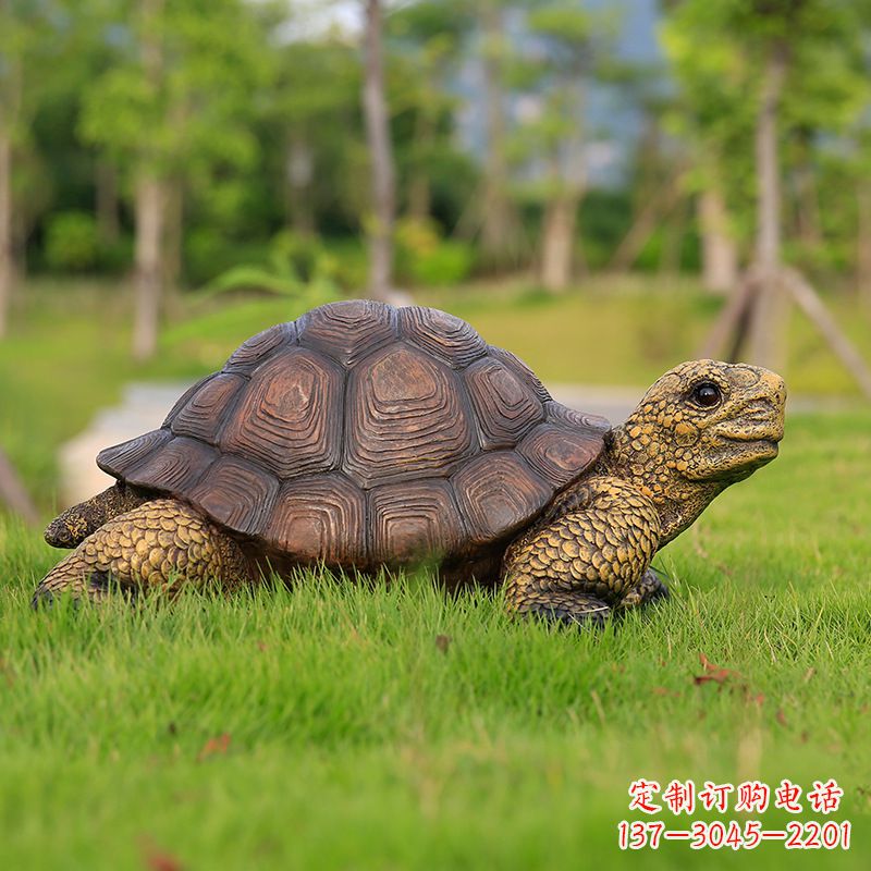 湖南玻璃钢乌龟雕塑草坪摆件