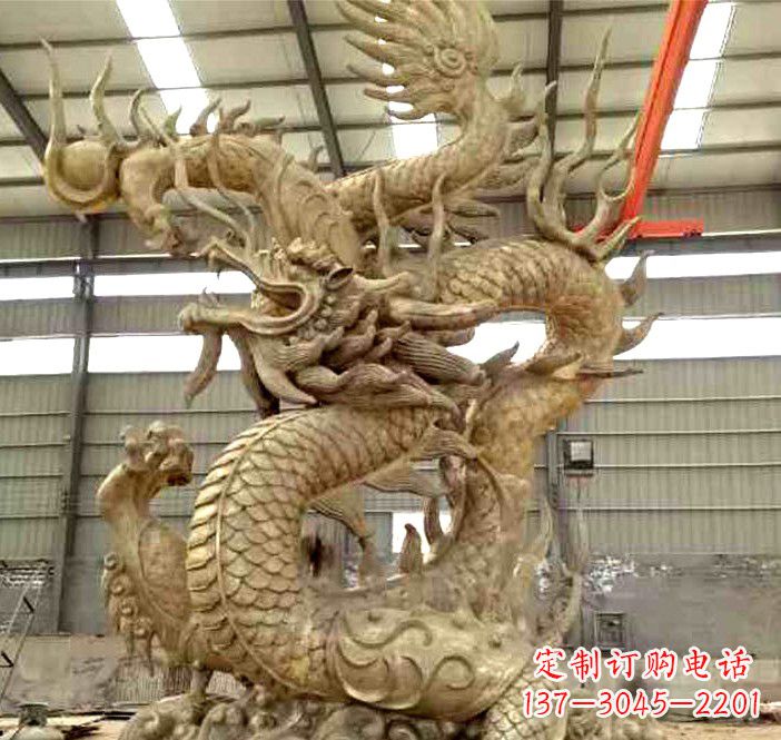湖南精美铜龙雕塑