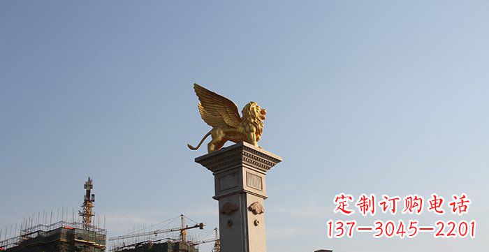 湖南飞狮黄铜室内狮子雕塑