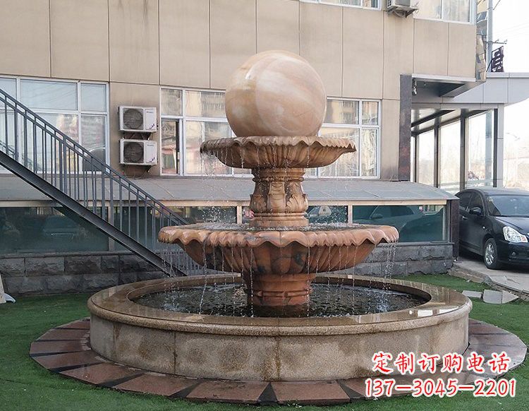 湖南风水球喷泉石雕 (2)