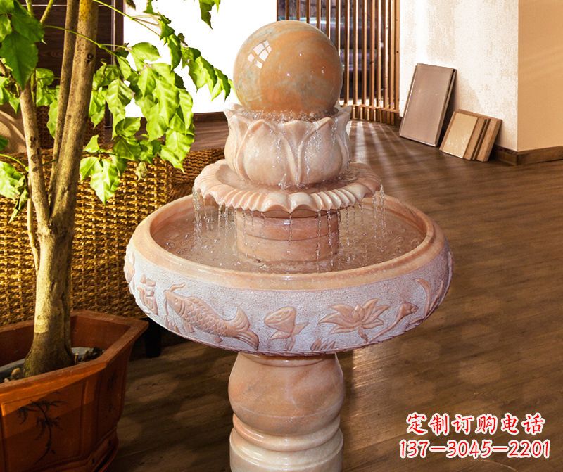 湖南风水球石雕图片