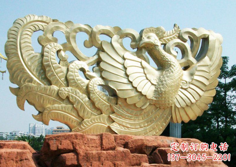 湖南传统古典风格凤凰雕塑