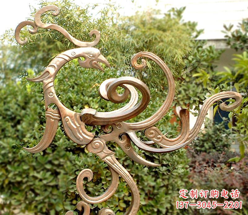 湖南精美精致的凤凰铜雕