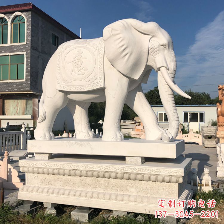 湖南精美佛教大象石雕