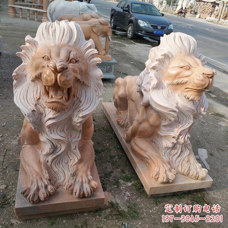 湖南港币狮子爬狮雕塑——经典的海洋之神艺术