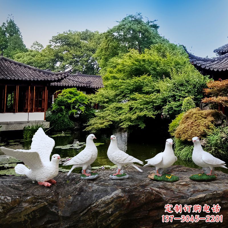湖南令人惊艳的鸽子雕塑