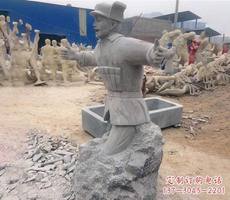 湖南中领雕塑荣誉历史革命先驱黄继光石雕