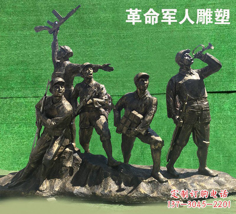 湖南革命军人抗战纪念铜雕塑—缅怀抗战英雄