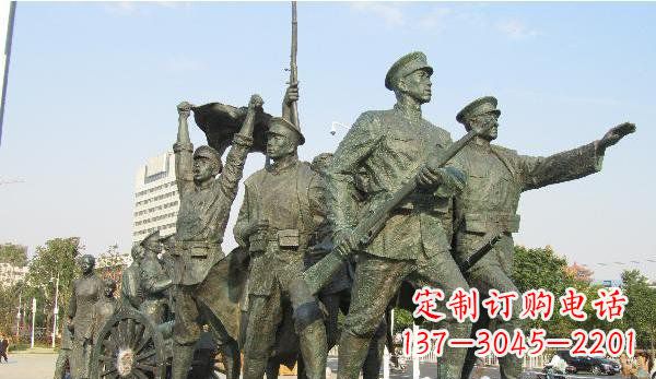 湖南纪念革命先烈的战士雕塑