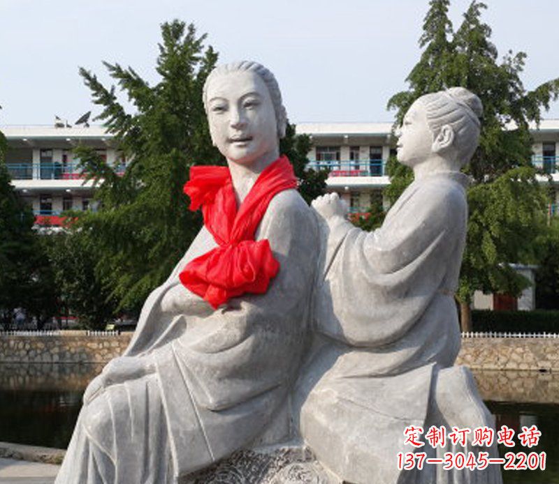 湖南爱与温柔——领雕”母亲”石雕景观装饰