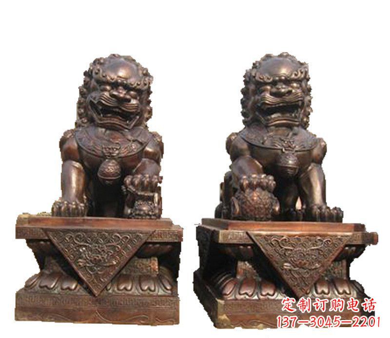 湖南公司汇丰狮子铜雕塑摆件 (2)