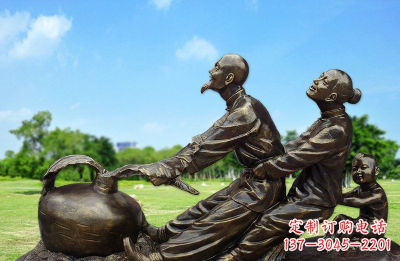 湖南和谐之美,铜雕萝卜雕塑
