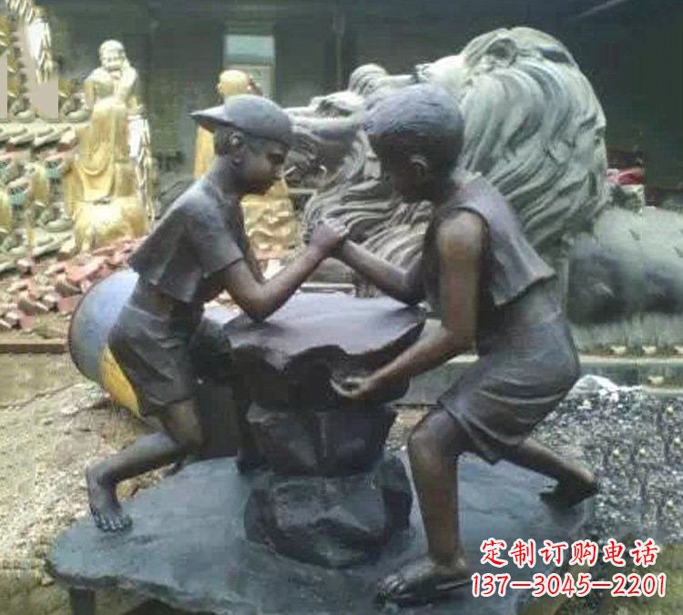 湖南非凡童趣,精致儿童铜雕