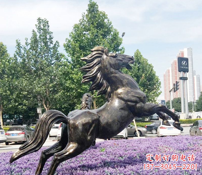 湖南公园奔马铜雕