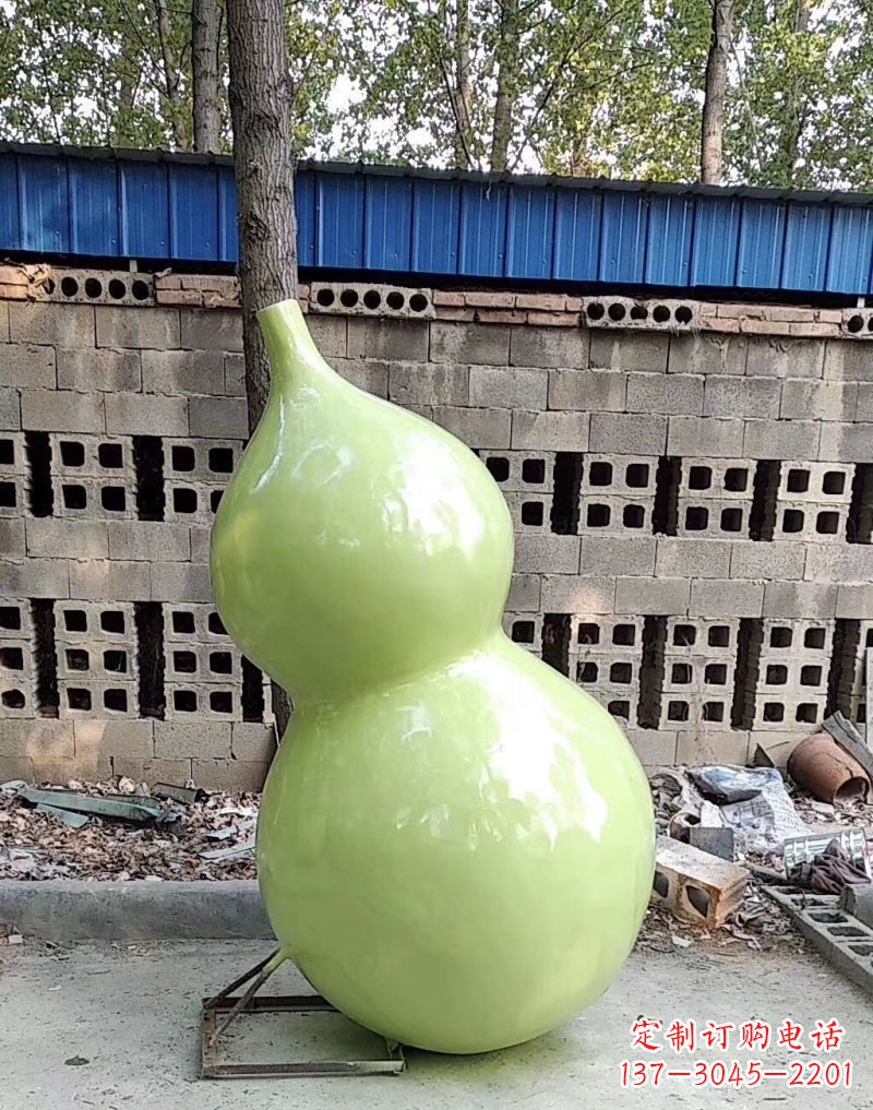 湖南公园装饰休闲雕塑——葫芦仿真玻璃钢雕塑