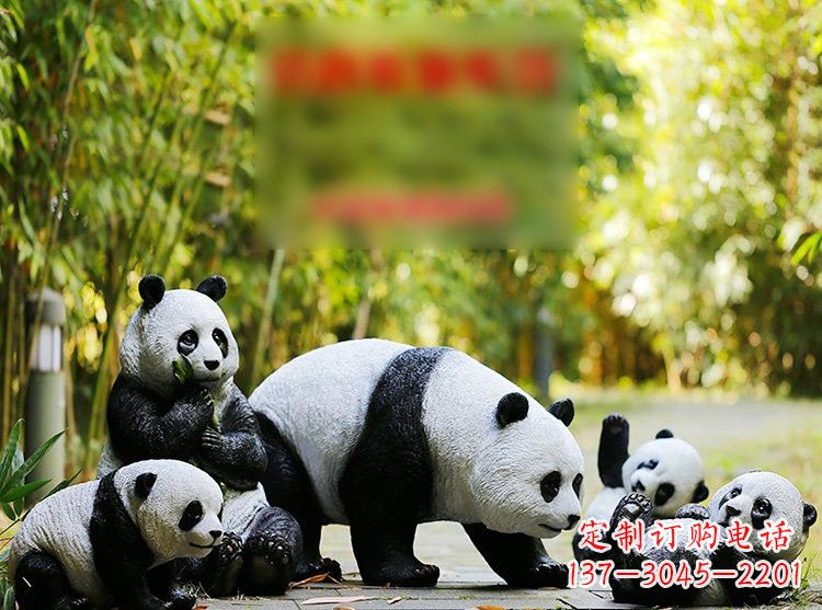 湖南玻璃钢仿真熊猫雕塑
