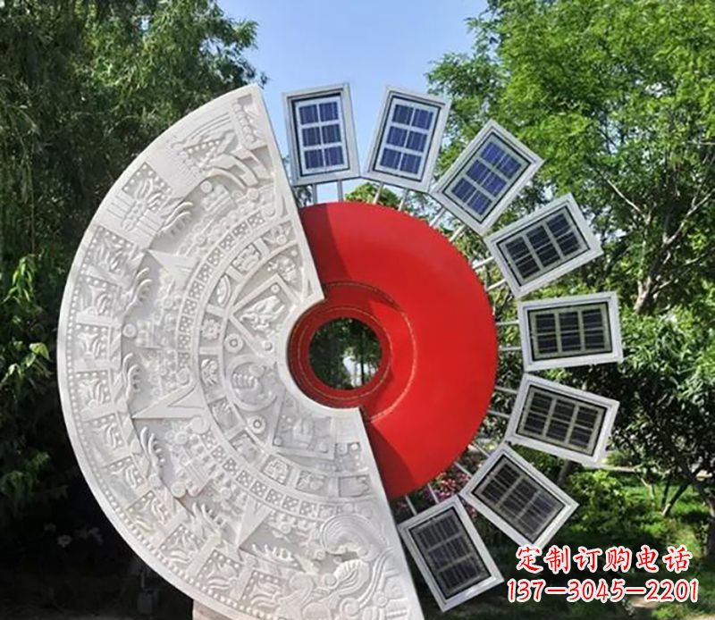 湖南公园不锈钢齿轮雕塑