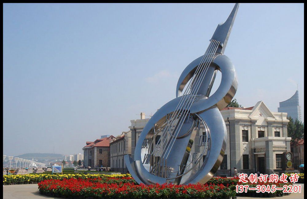 湖南YFZD-001不锈钢抽象大提琴雕塑