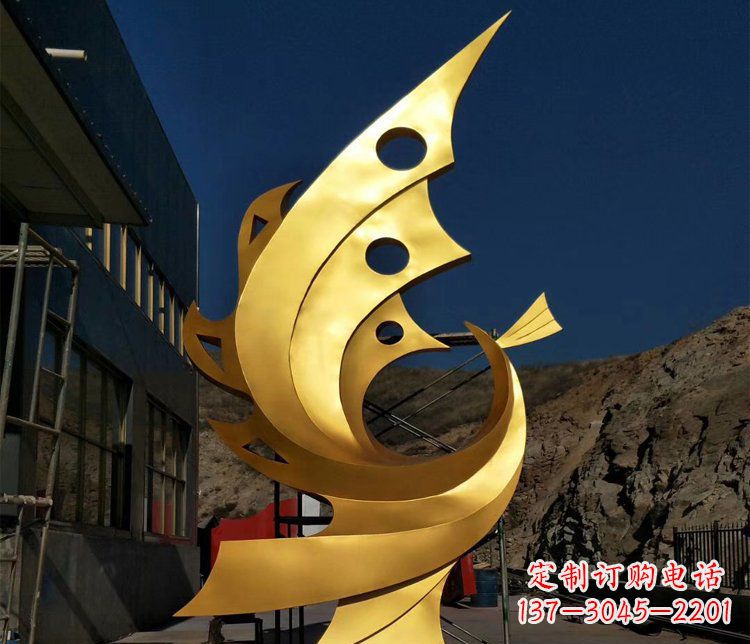 湖南精美不锈钢抽象凤凰景观雕塑