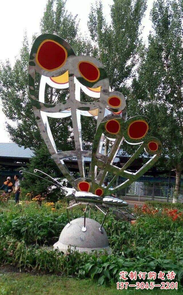 湖南现代艺术不锈钢蝴蝶雕塑