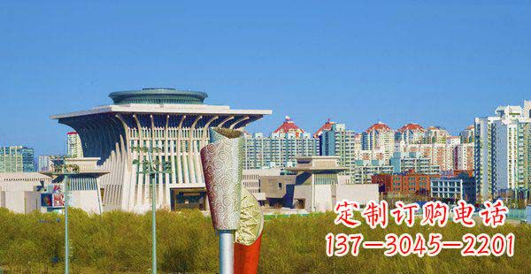 湖南高端特色不锈钢抽象火炬雕塑