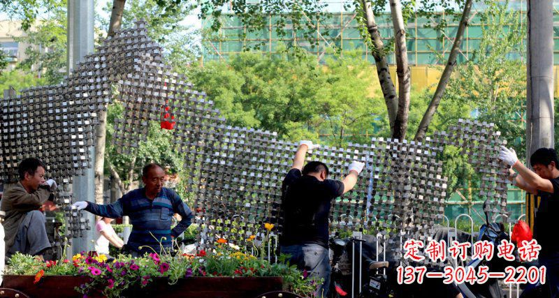 湖南中领雕塑 - 动物抽象不锈钢雕塑