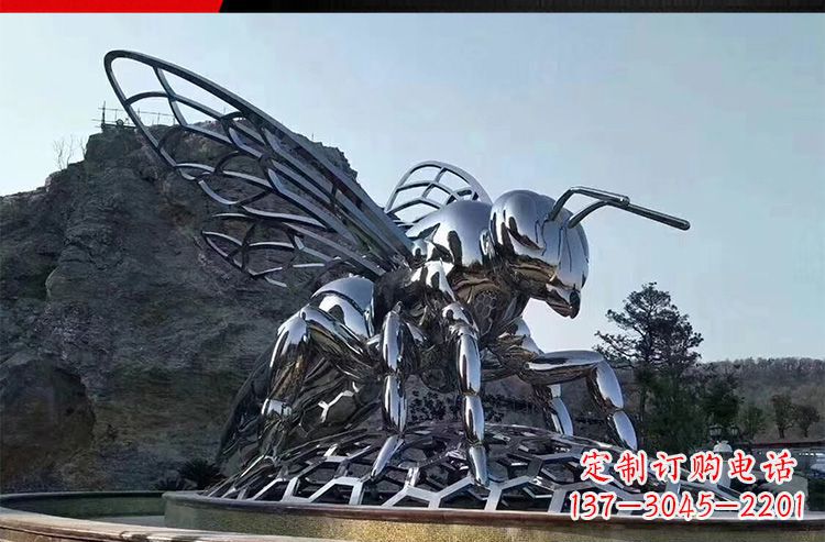 湖南优雅活泼的不锈钢大型蚂蚁雕塑