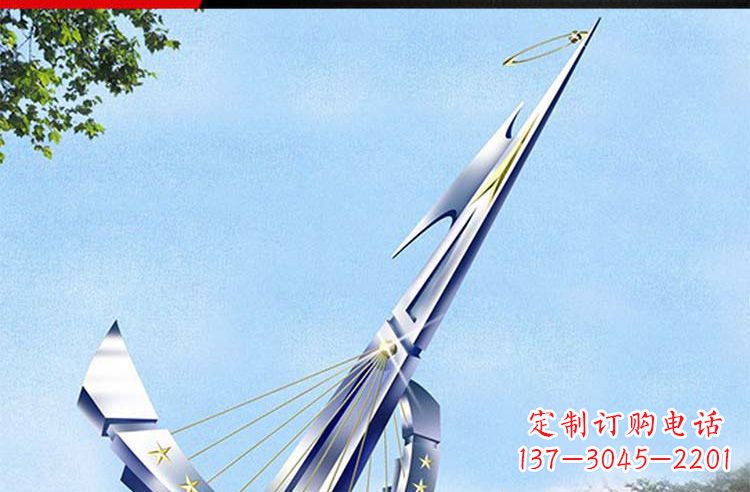 湖南古典高雅不锈钢帆船雕塑