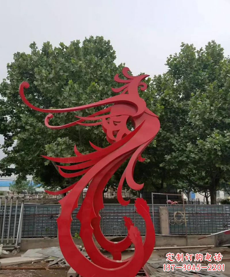 湖南产品名称浪漫传情不锈钢凤凰雕塑