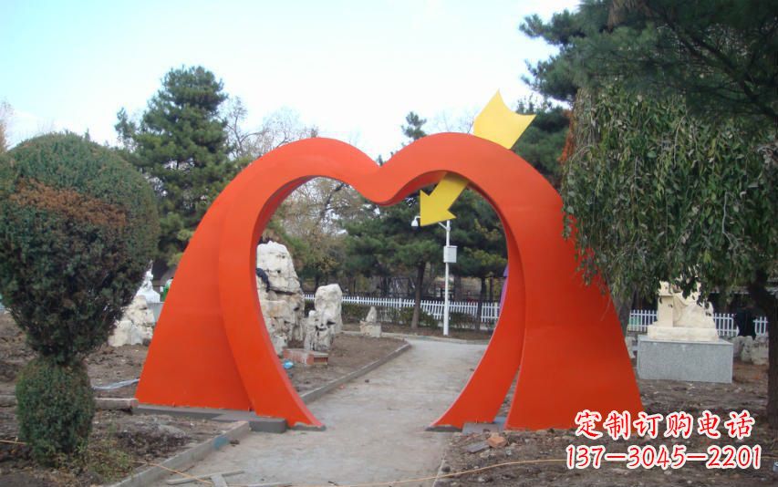 湖南高雅大气的不锈钢拱门雕塑