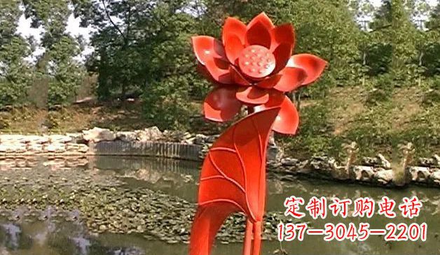 湖南精美不锈钢荷花雕塑