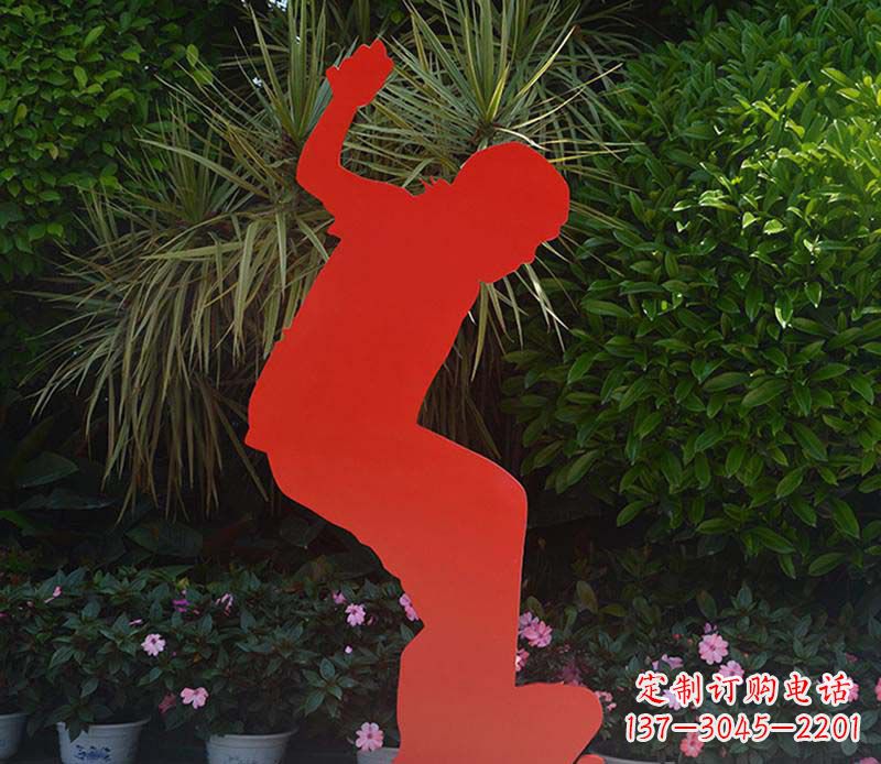 湖南不锈钢男孩滑板雕塑