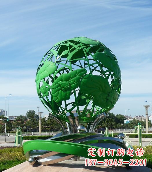 湖南不锈钢镂空荷叶青蛙雕塑