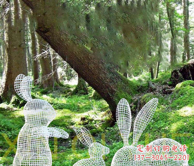 湖南精美兔子雕塑,点缀你的公园