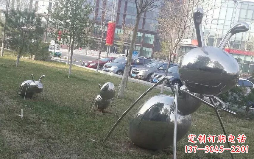 湖南中领雕塑—不锈钢蚂蚁雕塑