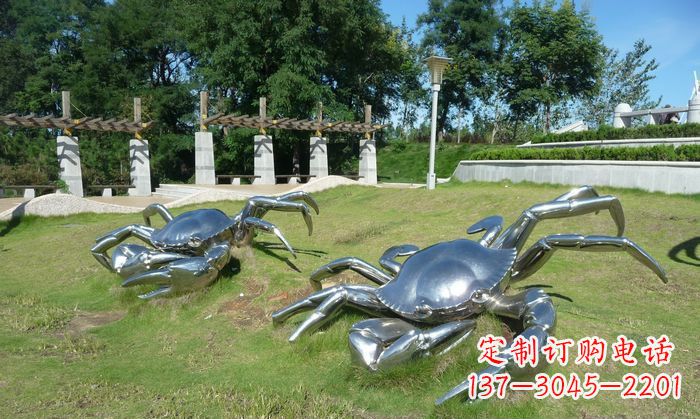 湖南产品名称精美铸造不锈钢螃蟹雕塑