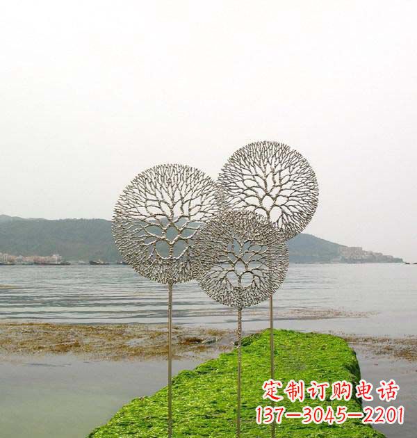 湖南 迷人的不锈钢蒲公英雕塑