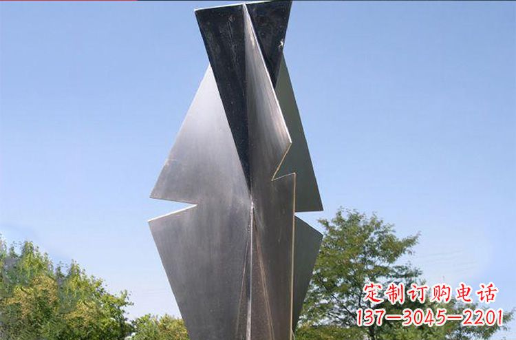 湖南不锈钢树叶雕塑更新公园景观