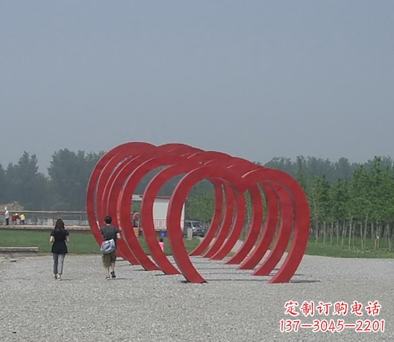 湖南不锈钢心形拱门雕塑
