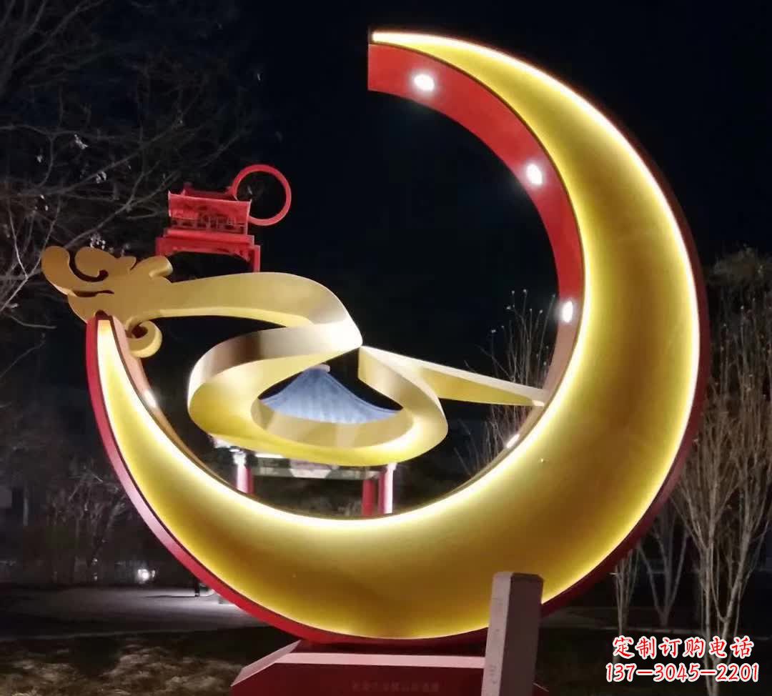 湖南精致不锈钢月亮雕塑