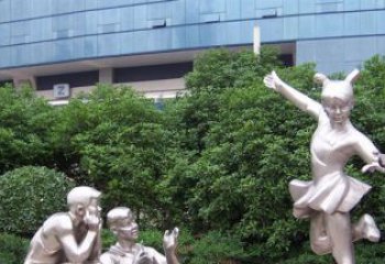 湖南优质不锈钢学生人物雕塑